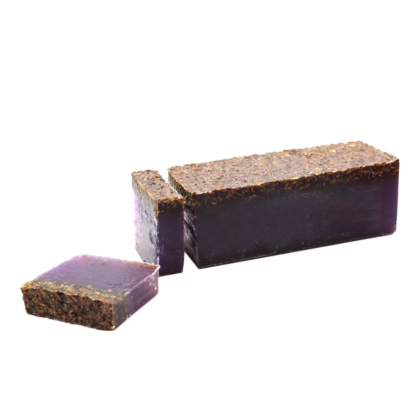 Handgefertigte Seife auf Glycerin-Basis Lavendel und Samen